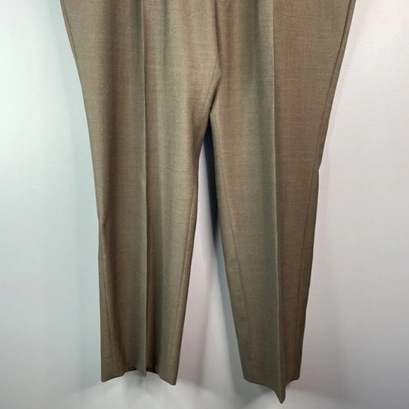 PANTIFINO Mens Wool Blend Pants Brown Trousers Pleat Elastic Panel Waist 44 - Picture 4 of 11